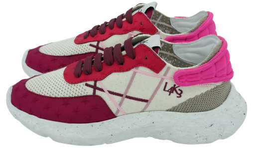 L4KE - BEIGE AND PINK SNEAKERS