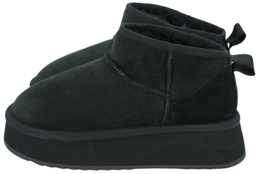 [AW23-LOWBLACK] HOOR - BOOTS FOURRÉES NOIRES COURTES